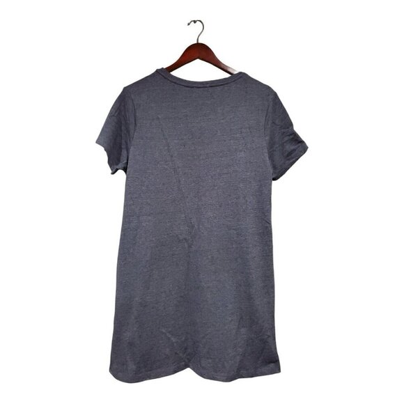 Umgee Womens Small Tunic T Shirt Dress Embroidered Floral Blue Pink Pockets - Picture 9 of 13